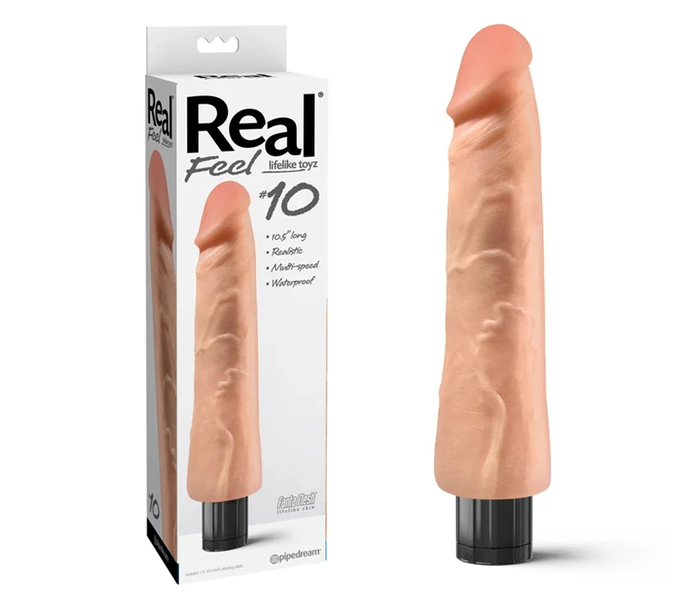 Real Feel 10 - Vibrating Dildo