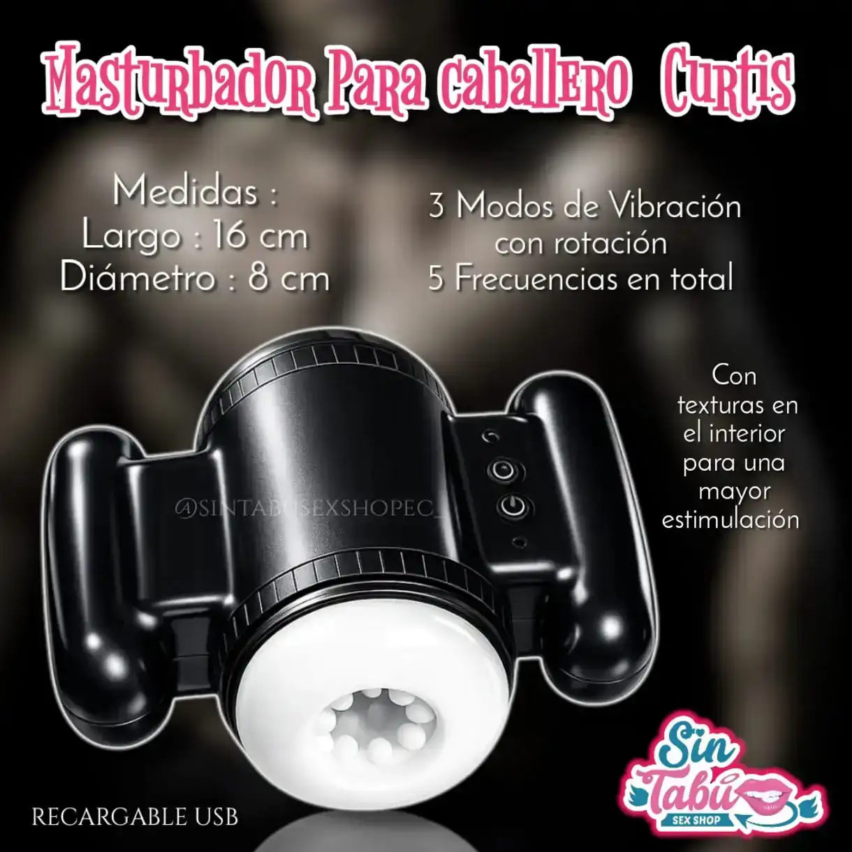 MASTURBADOR PARA CABALLERO CURTIS