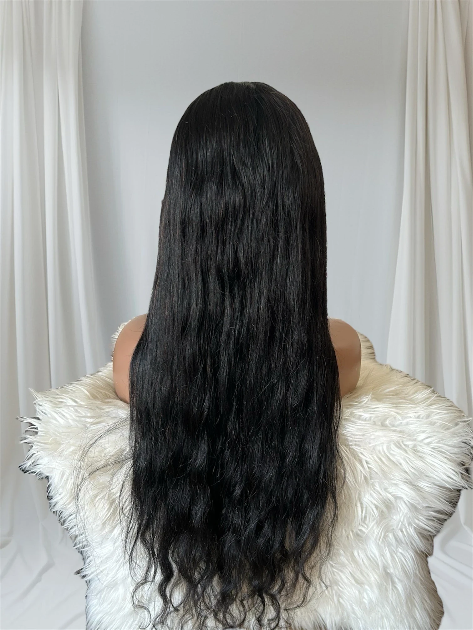 Pelucas de cabello humano en V de 30 pulgadas, densidad del 180 % 3