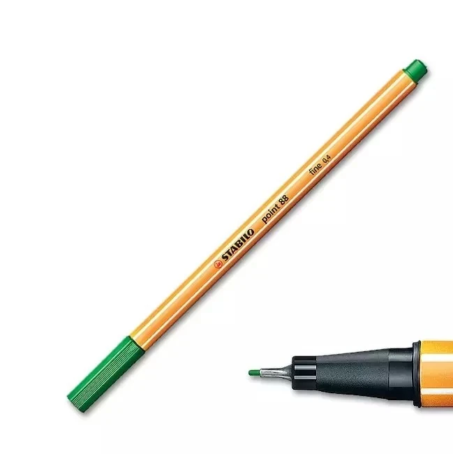 Estabilo rotulador  verde limon punta 0.4 