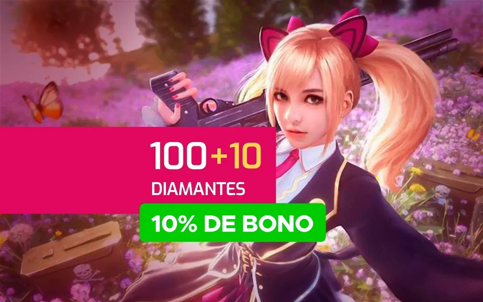 100 + 10 DIAMANTES FREEFIRE