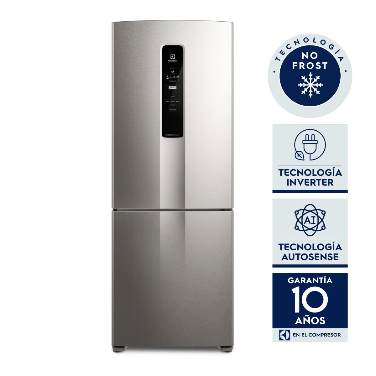 HELADERA NO FROST INVERTER ELECTROLUX COMBI FREEZER IB55S 527L PLATA ‼️SOLO POR PEDIDOS ‼️ 