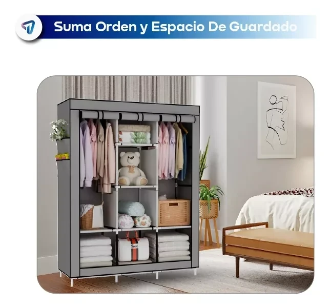 Armario Portatil Waggs Arpo001 Gris 4