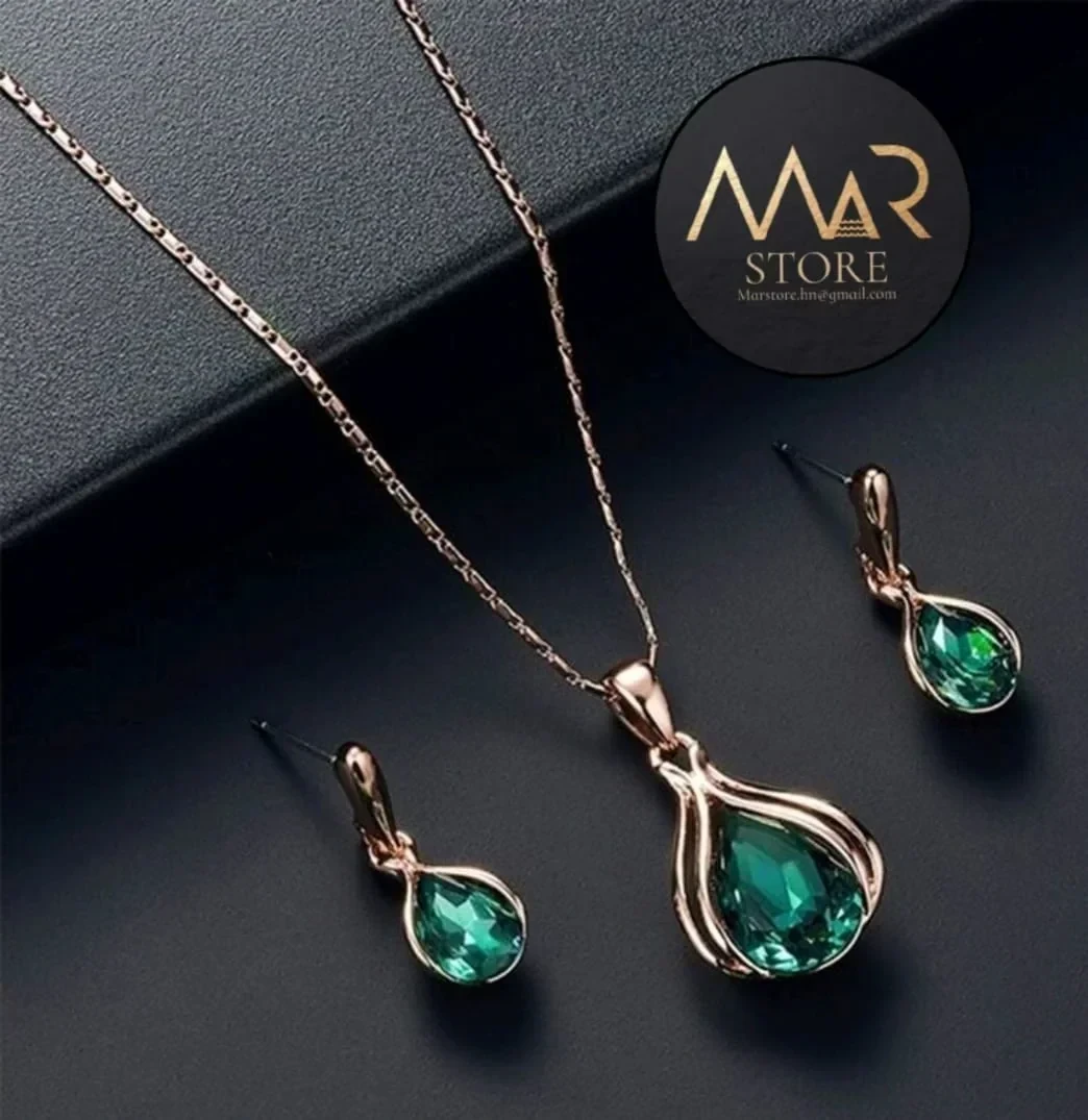 Conjunto collar y pendientes 
