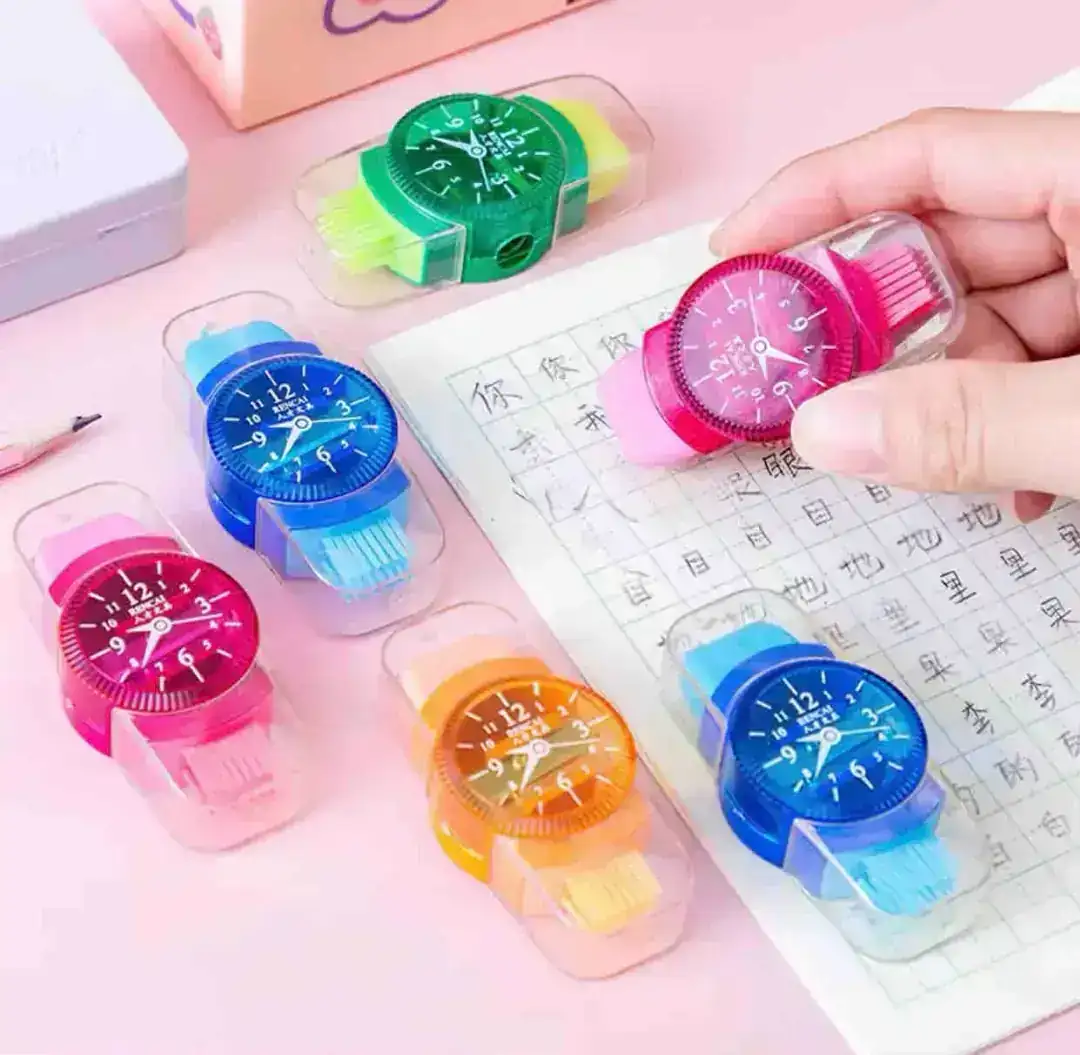 Sacapunta con Borrador Reloj