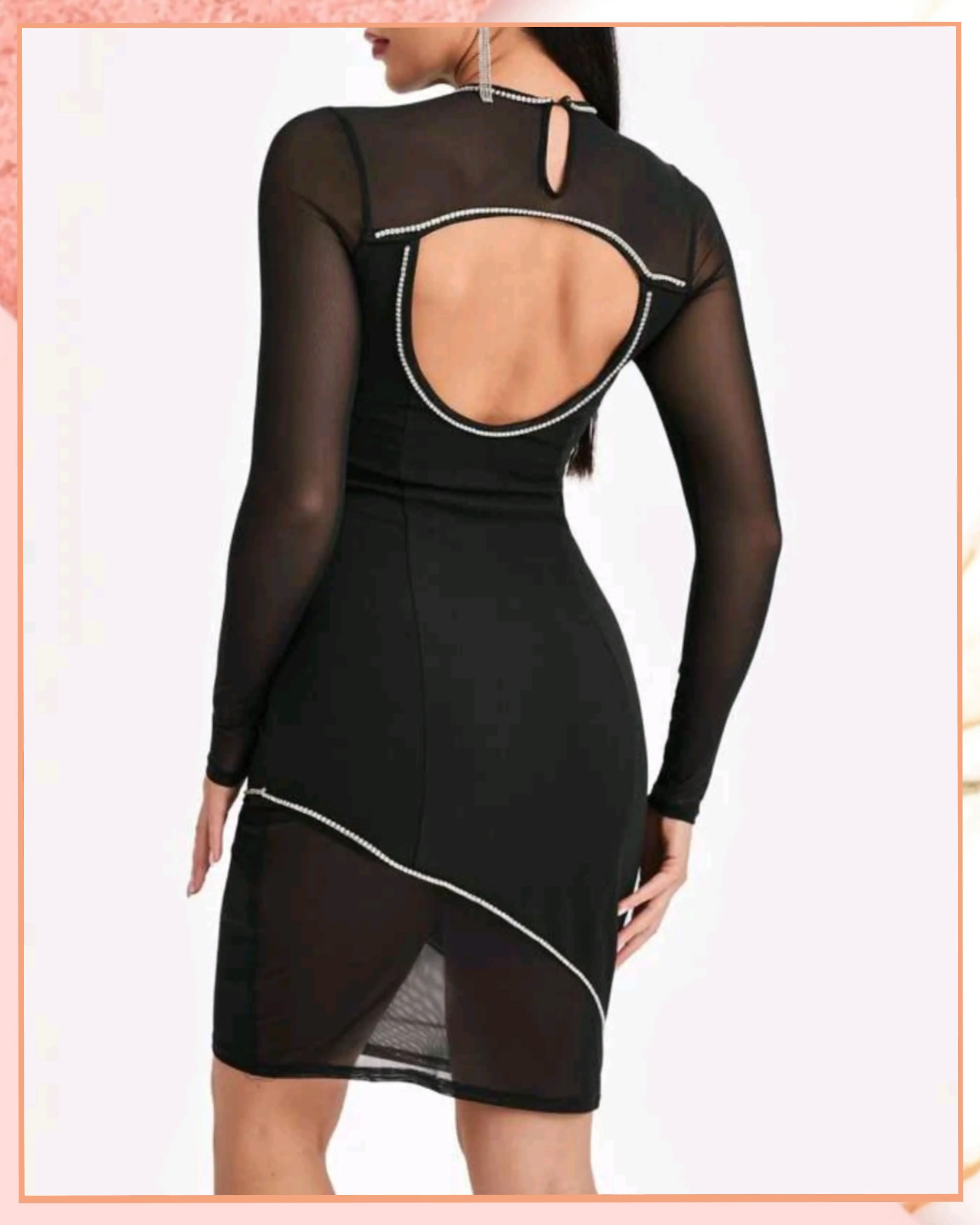 S - Vestido ajustado con transferencia y brillantes 2