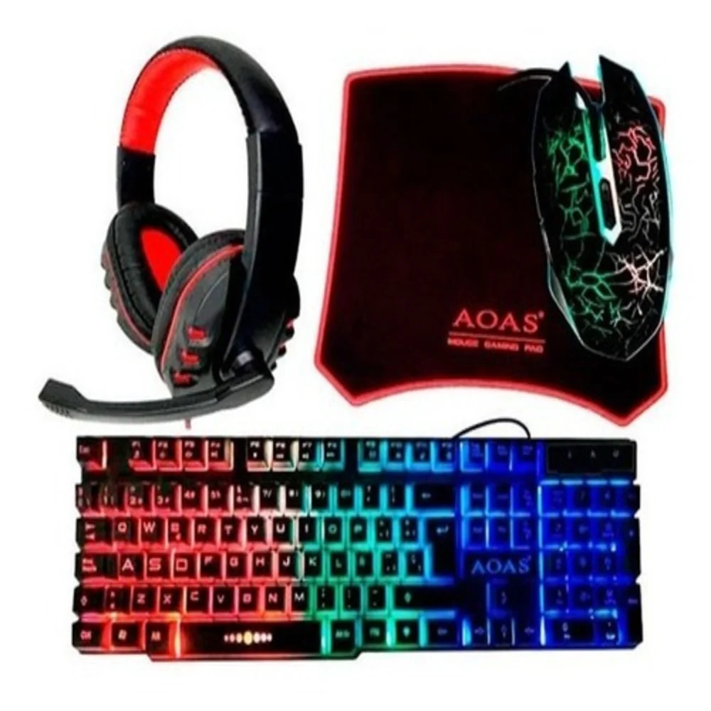 Combo Teclado, Pad, Mouse Audífonos Gamer 