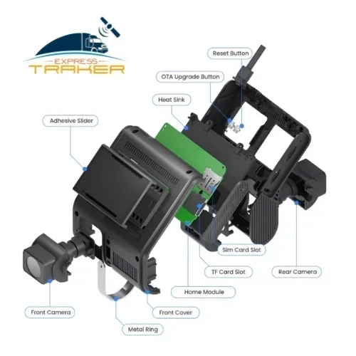 DASHCAM Cámara 4G/GPS con doble lente : frontal e interior 4