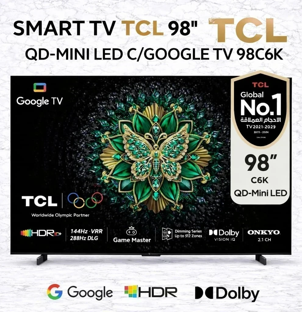  *SMART TV TCL 98" QLED MINI LED 98P8K