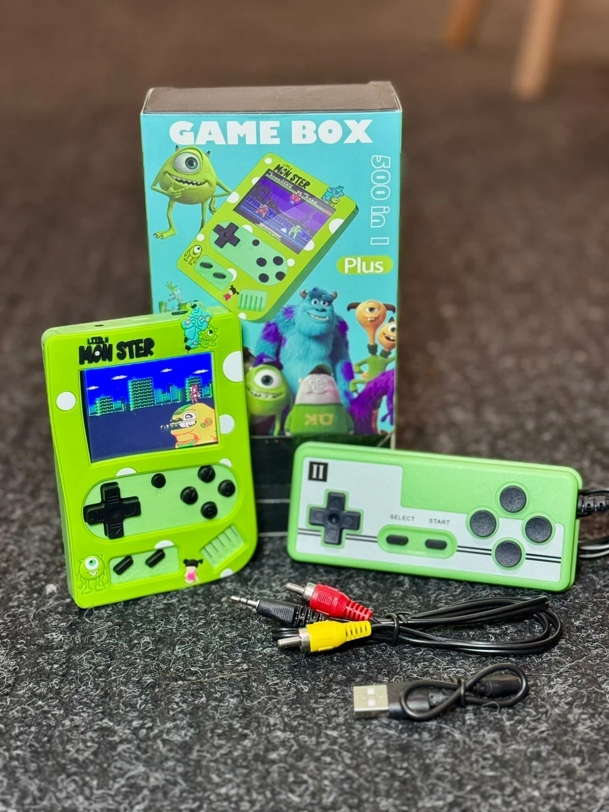 CONSOLA RETRO 500 JUEGOS EN 1 - INCLUYE CONTROL, CARGADOR Y CABLE  7