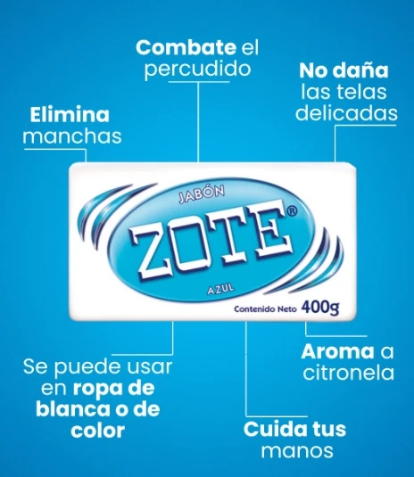 Jabón Zote Azul en Barra 3