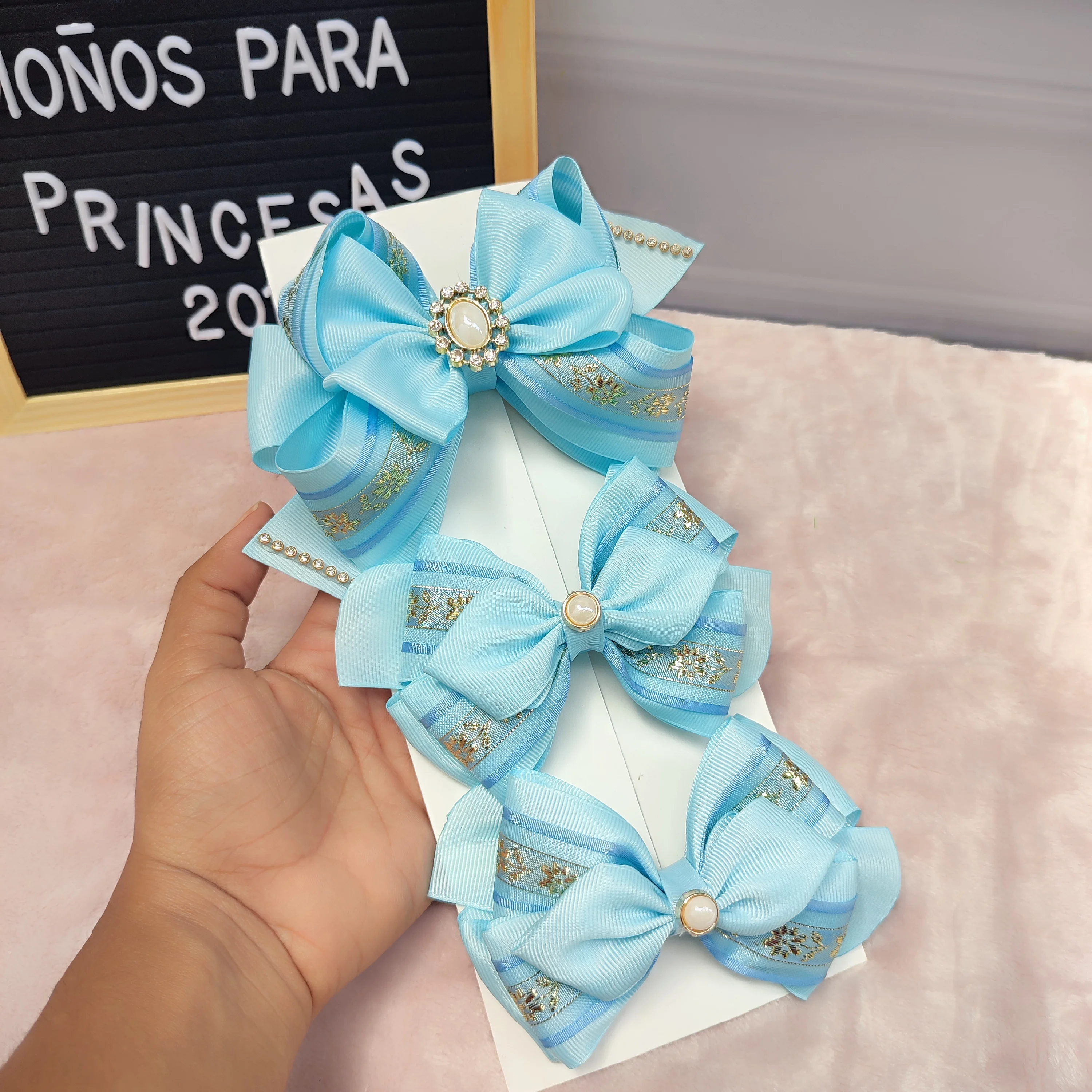 Set Lazo Luisa Azul Cielo