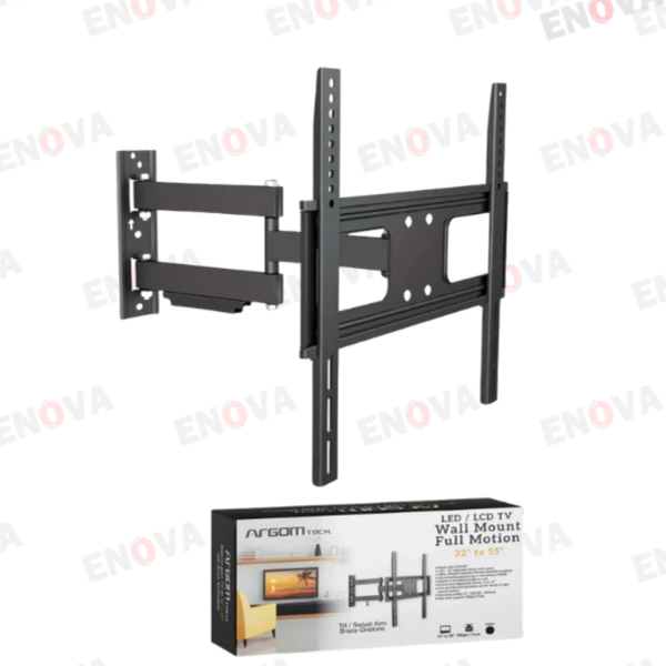 Soporte TV brazo articulado 32"-55", base 6.5 cm