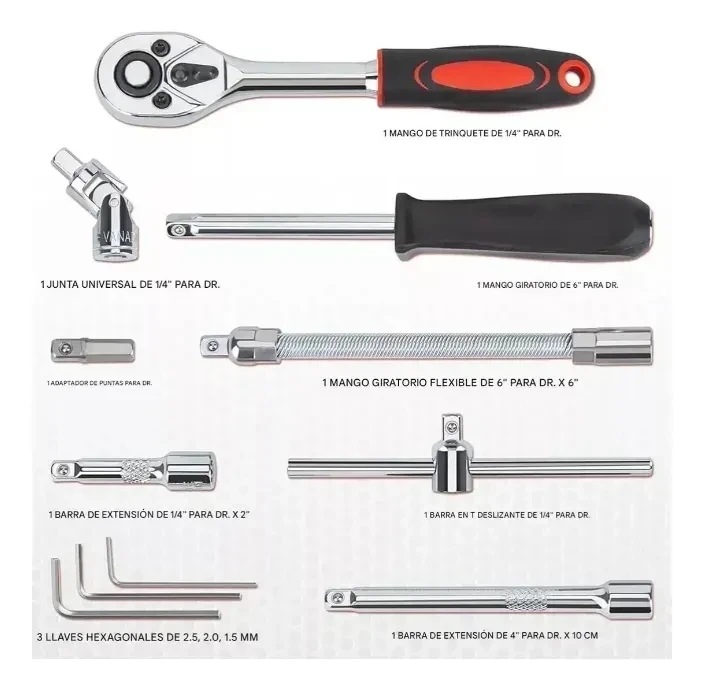 SET DE TUBOS NEW TOOLS 53 PIEZAS 3
