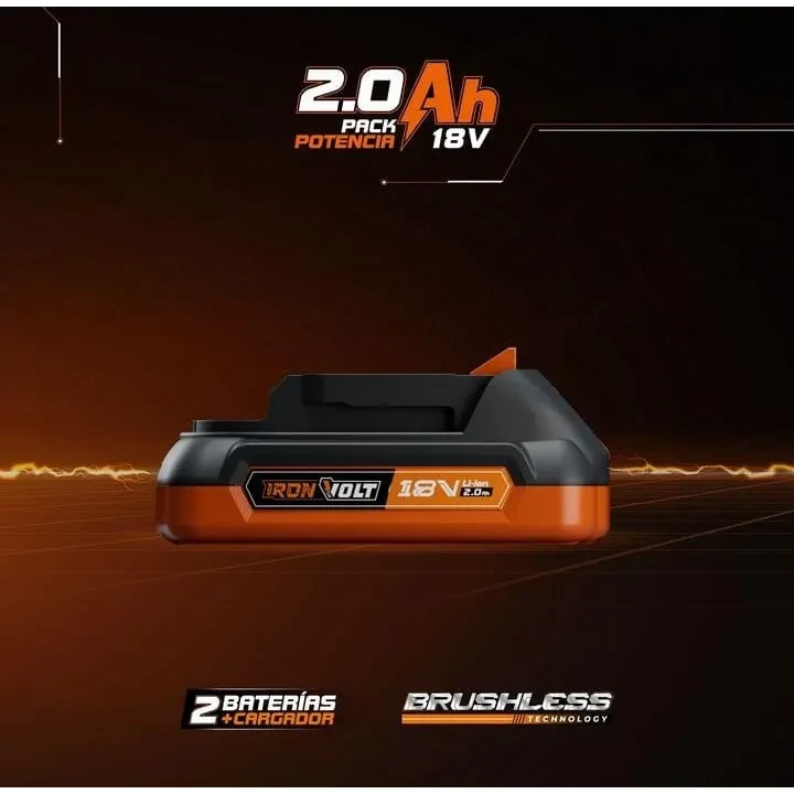 Atornillador Taladro Impacto 1/4 Lusqtoff Maletín 2 Baterías Color Negro 6