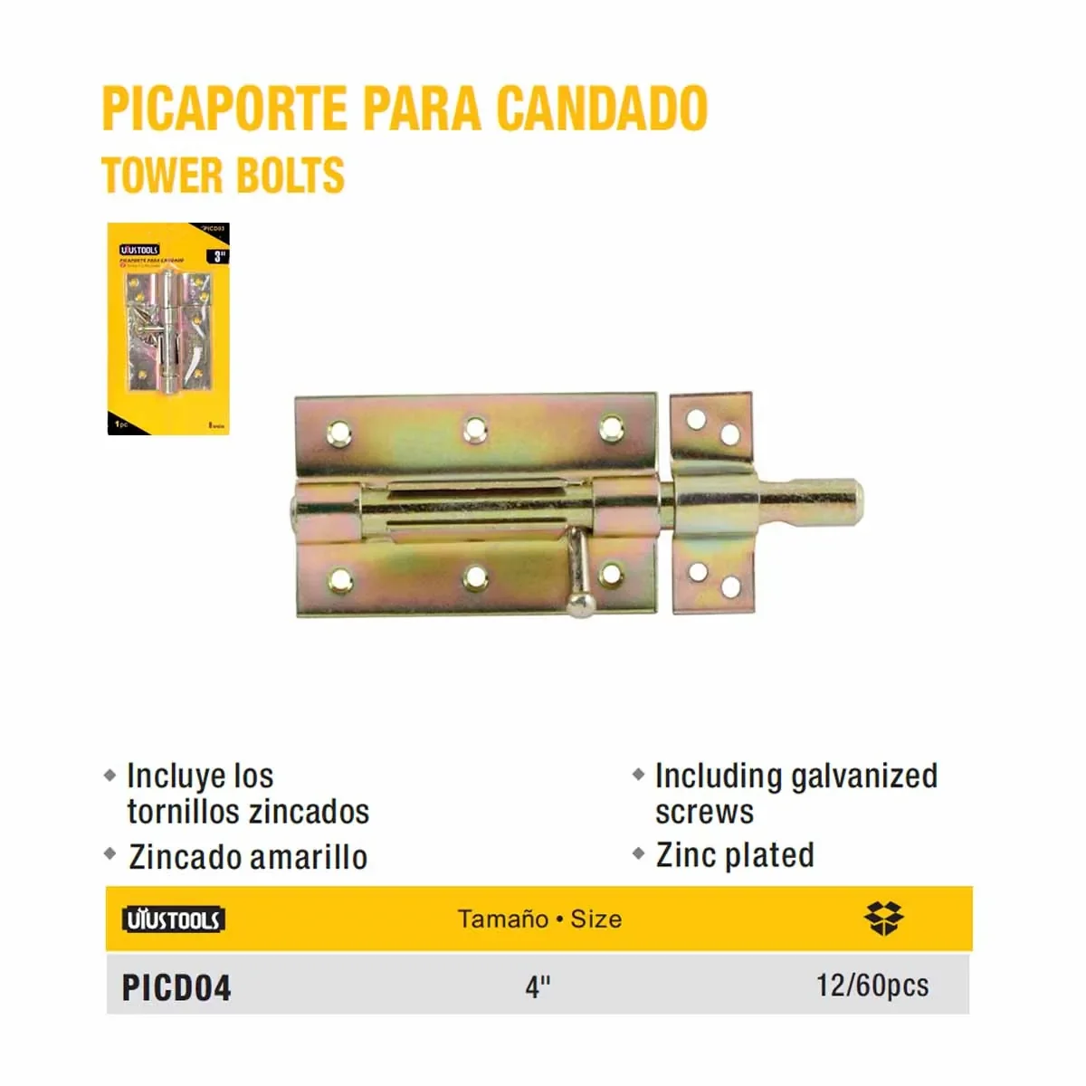 PICAPORTE REDO P/CANDADO UYUST 4"
