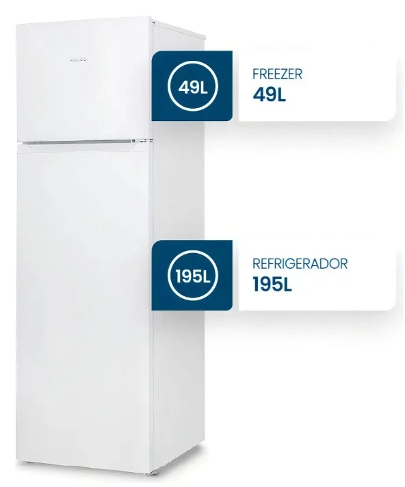 HELADERA CON FREEZER PHILCO 244LTS BLANCA  3