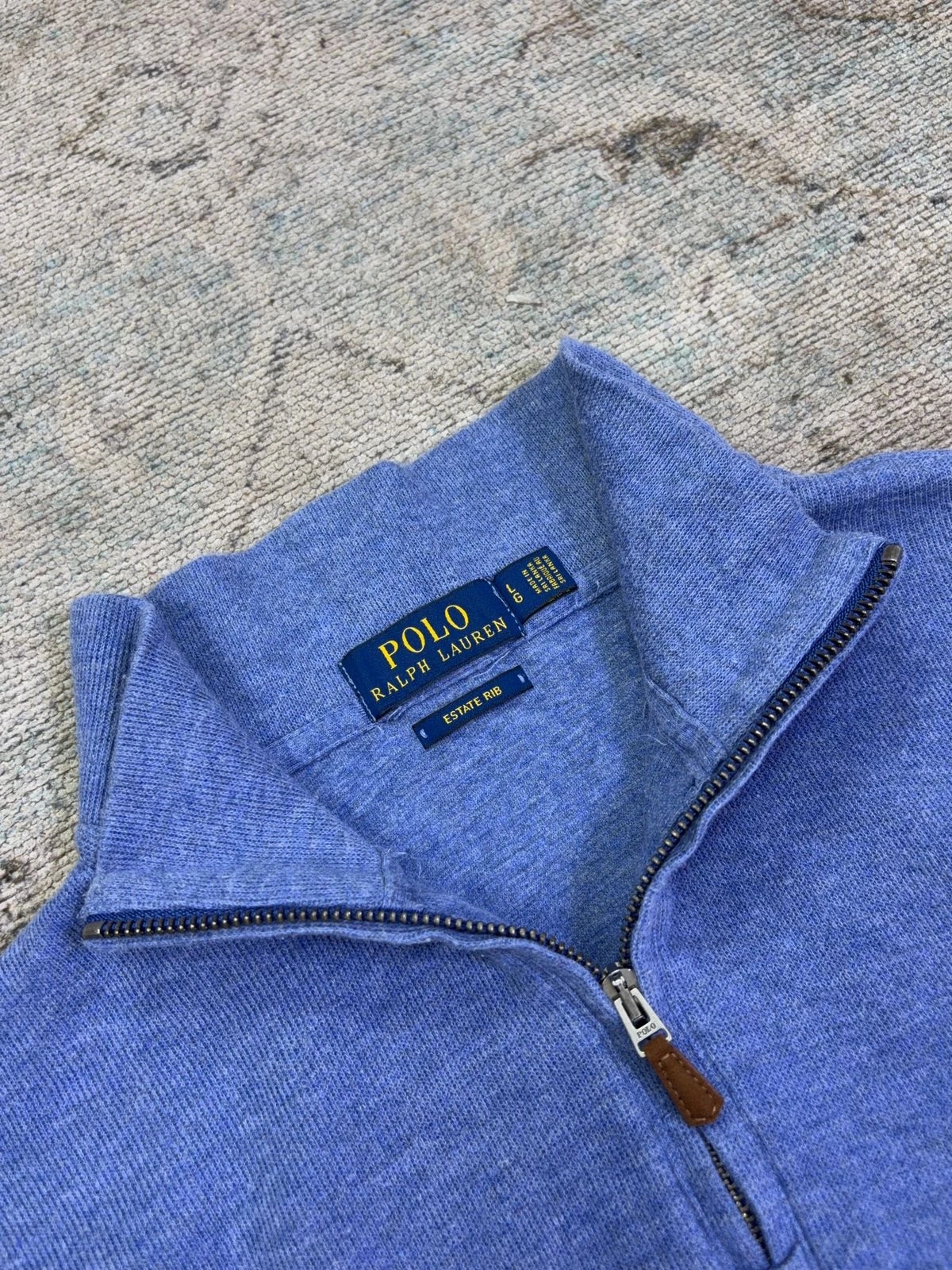 POLO RALPH LAUREN ESTATE RIB QUARTER-ZIP SWEATER 6