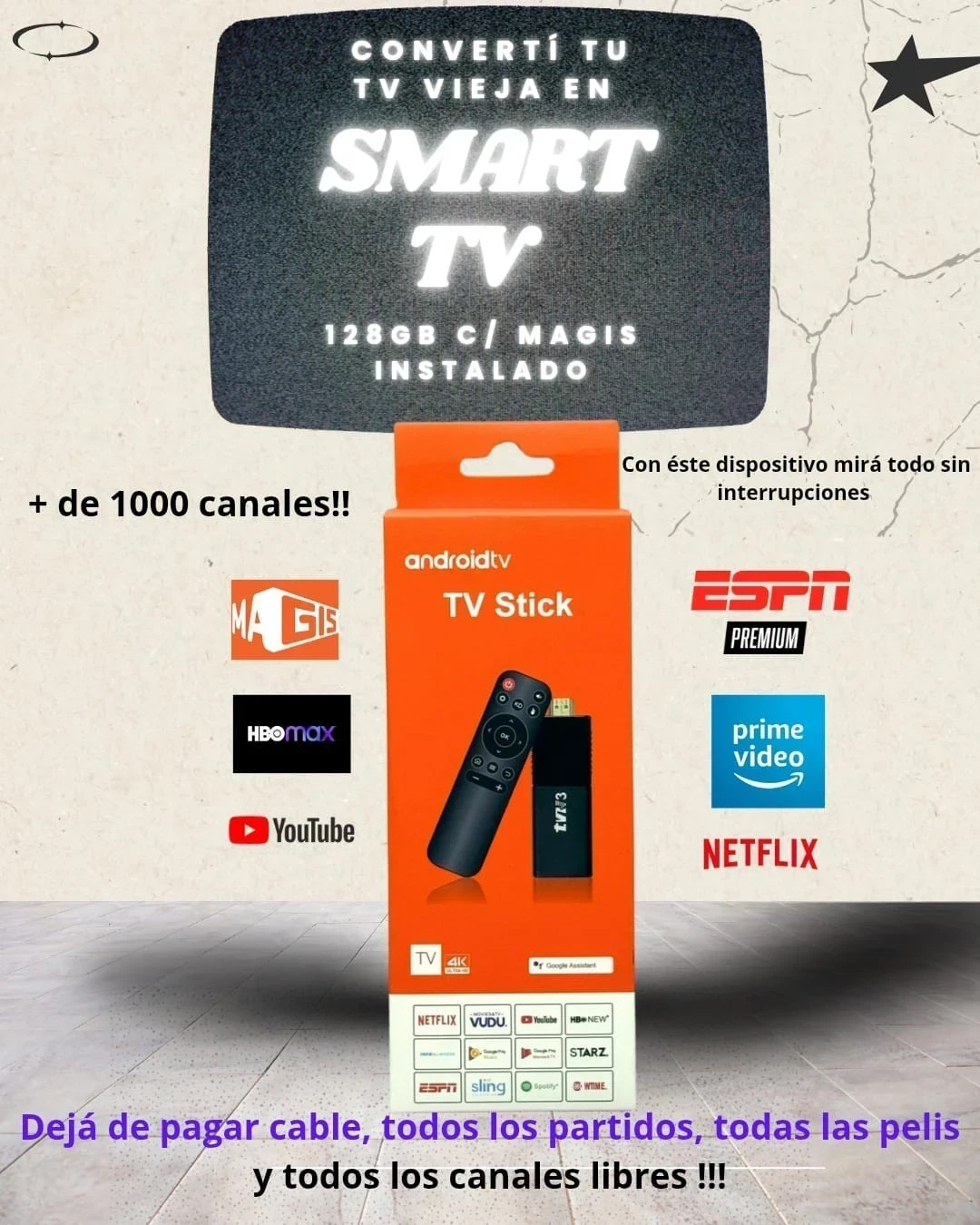 *TV STICK 128GB