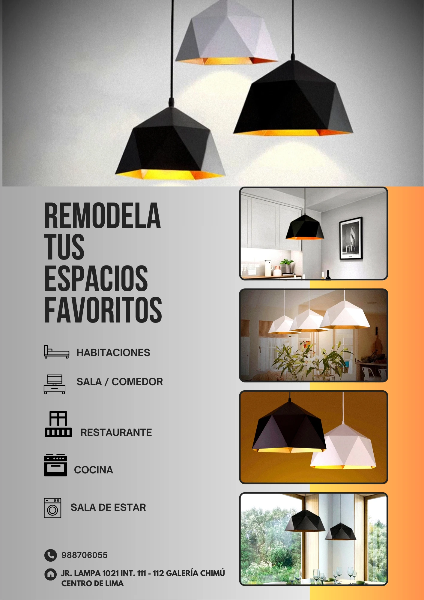 Lámpara Colgante Estilo Industrial 