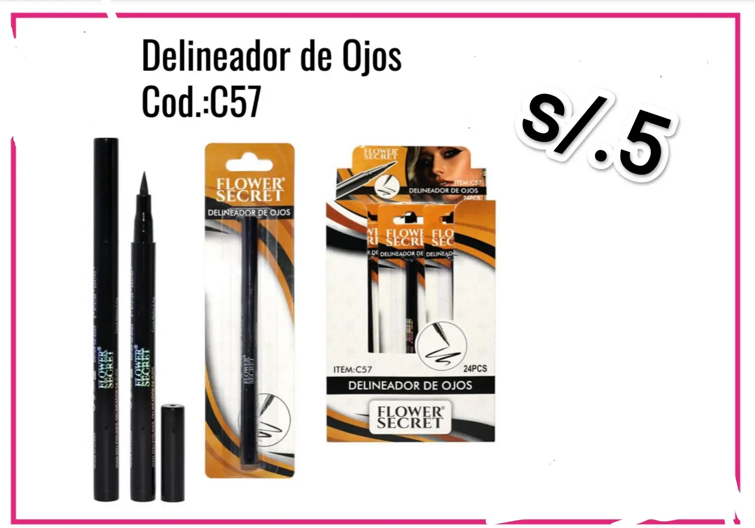 💋 Delineador de ojos  FLOWER SECRET 