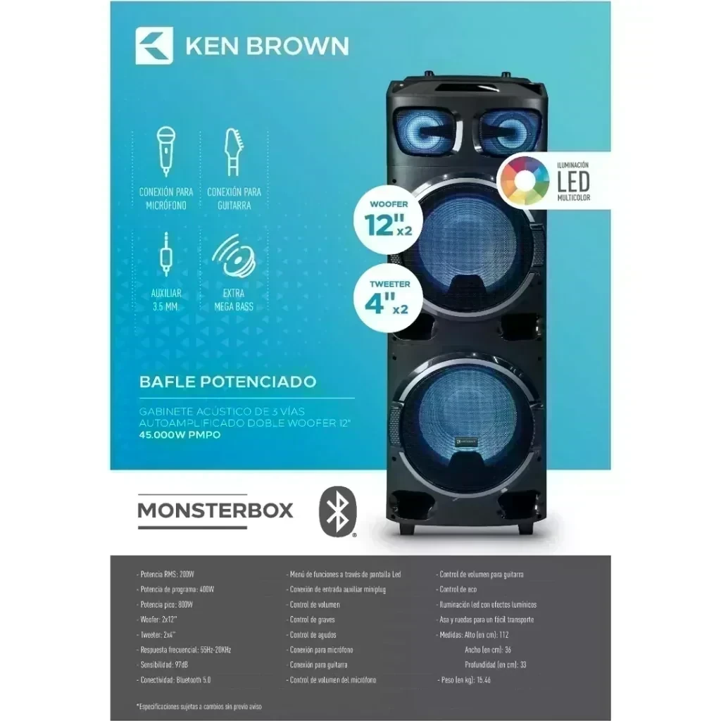 BAFLE KEN BROWN POTENCIADO MONSTERBOX 3