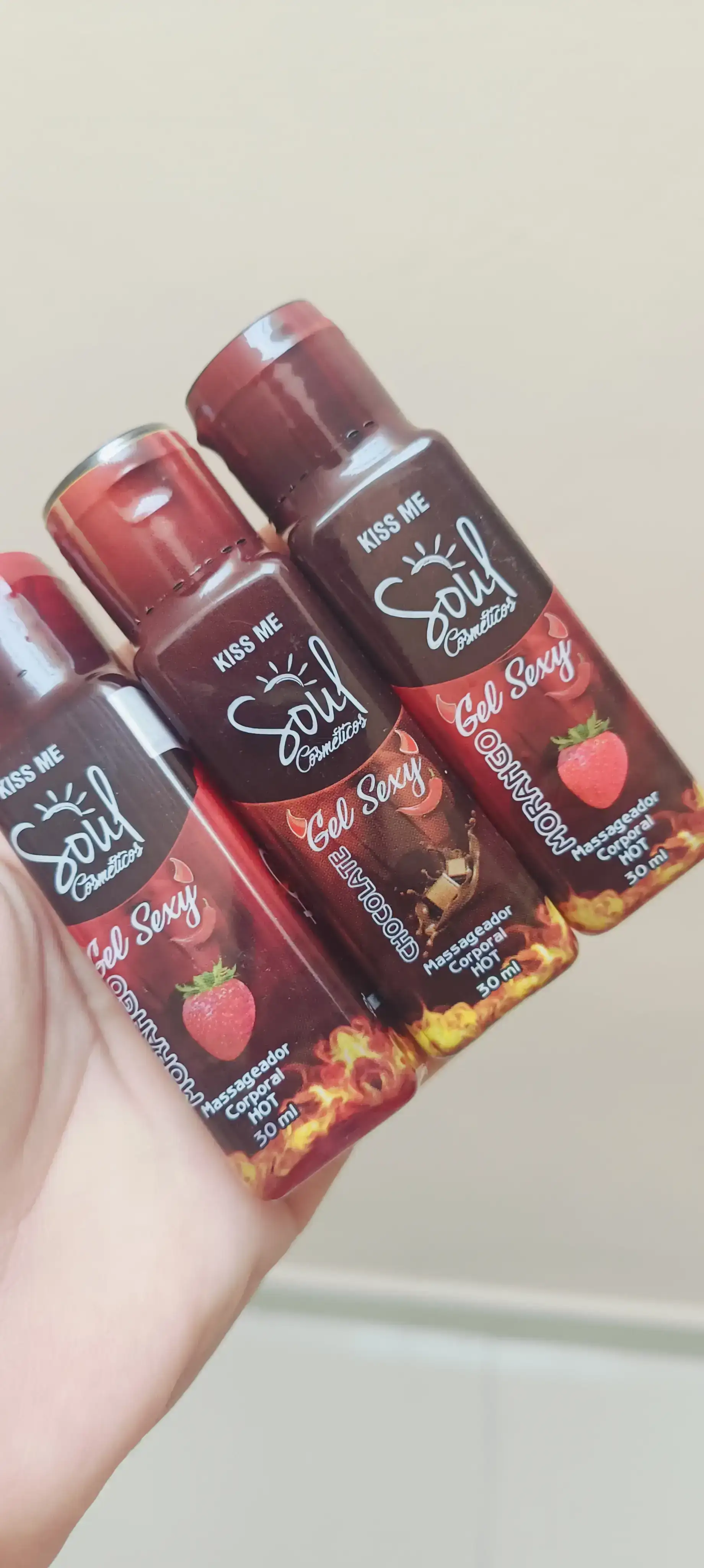 Gel de massagem de morango  2