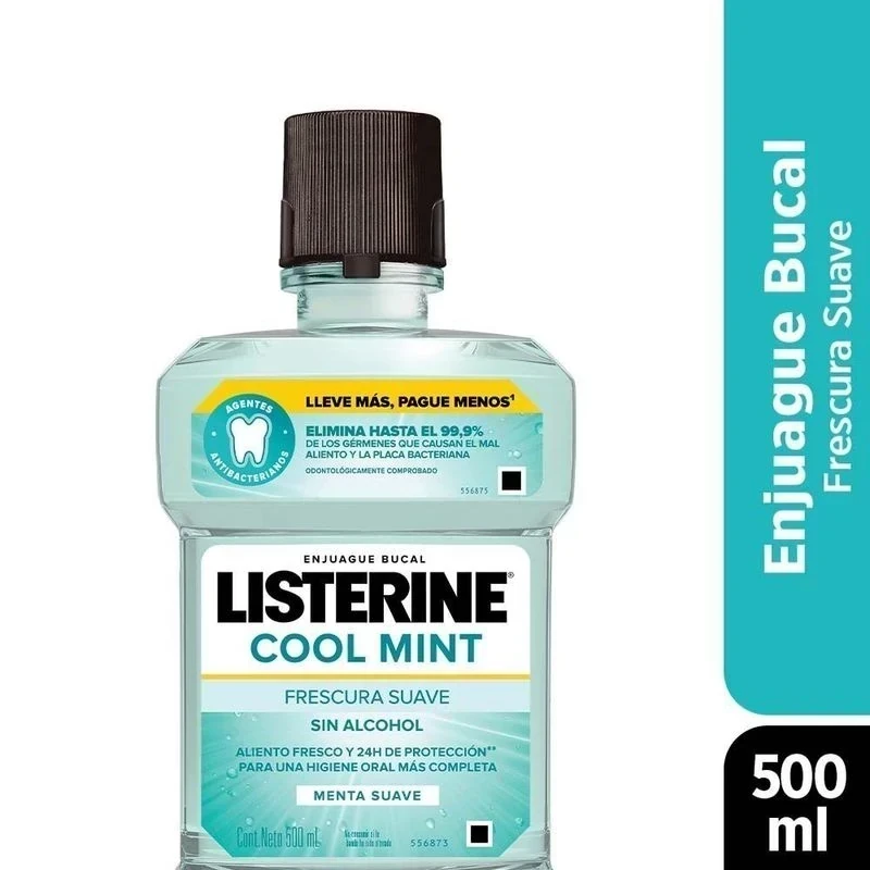 LISTERINE COOL MINT SUAVE 500ML 