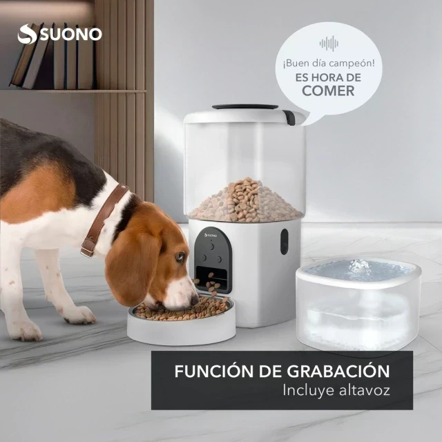 COMEDERO Y BEBEDERO DE MASCOTAS INTELIGENTE SUONO  2