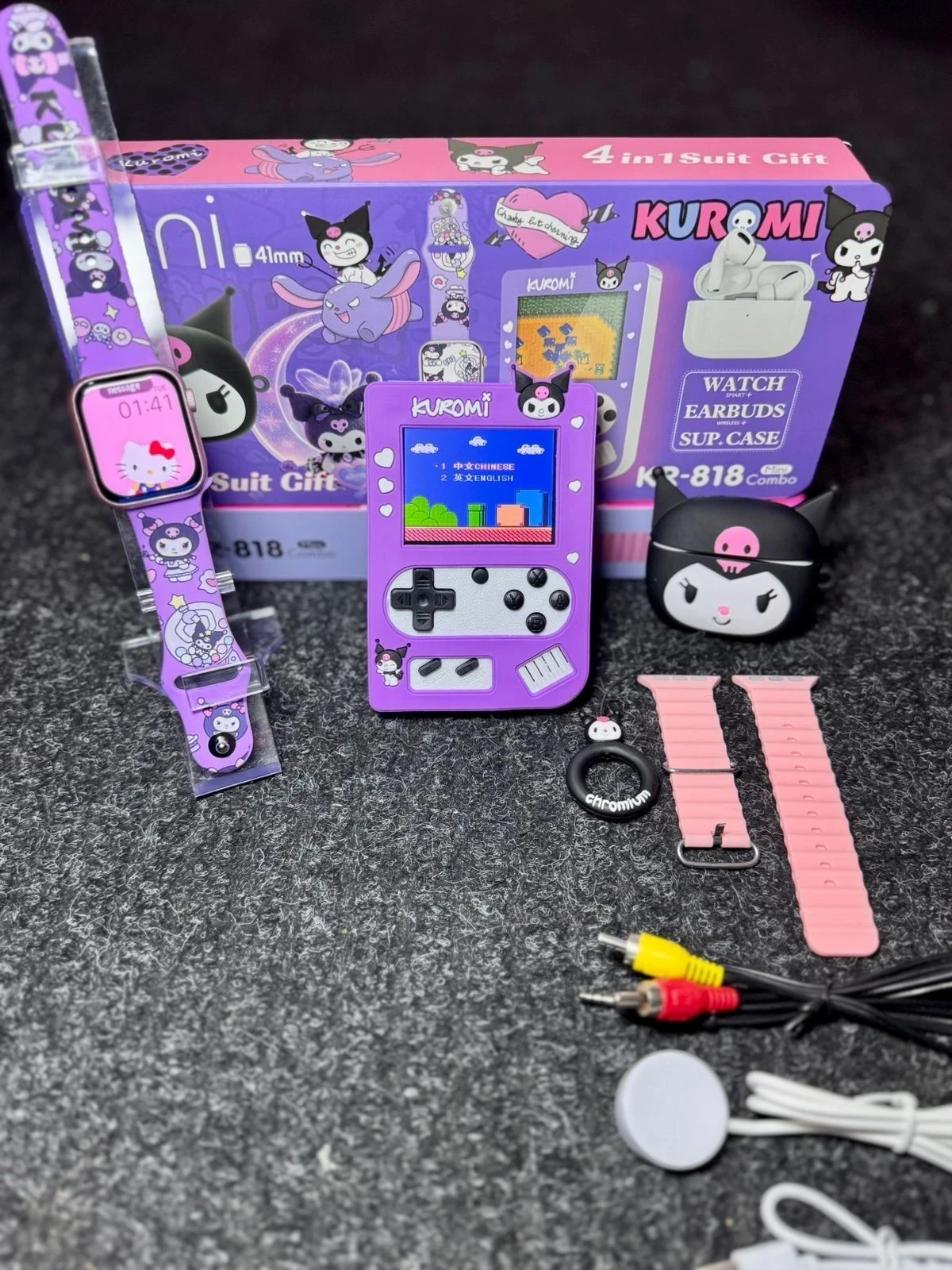 Super combo 4 en 1 - CONSOLA NINTENDO CON 500 JUEGOS + RELOJ SMARTWATCH + AUDIFONOS INALAMBRICOS + ACCESORIOS 