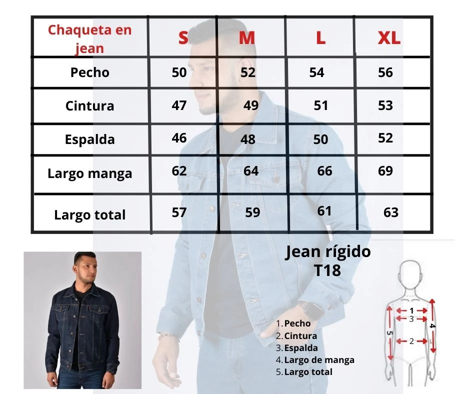 Chaqueta en Jean para caballero  4
