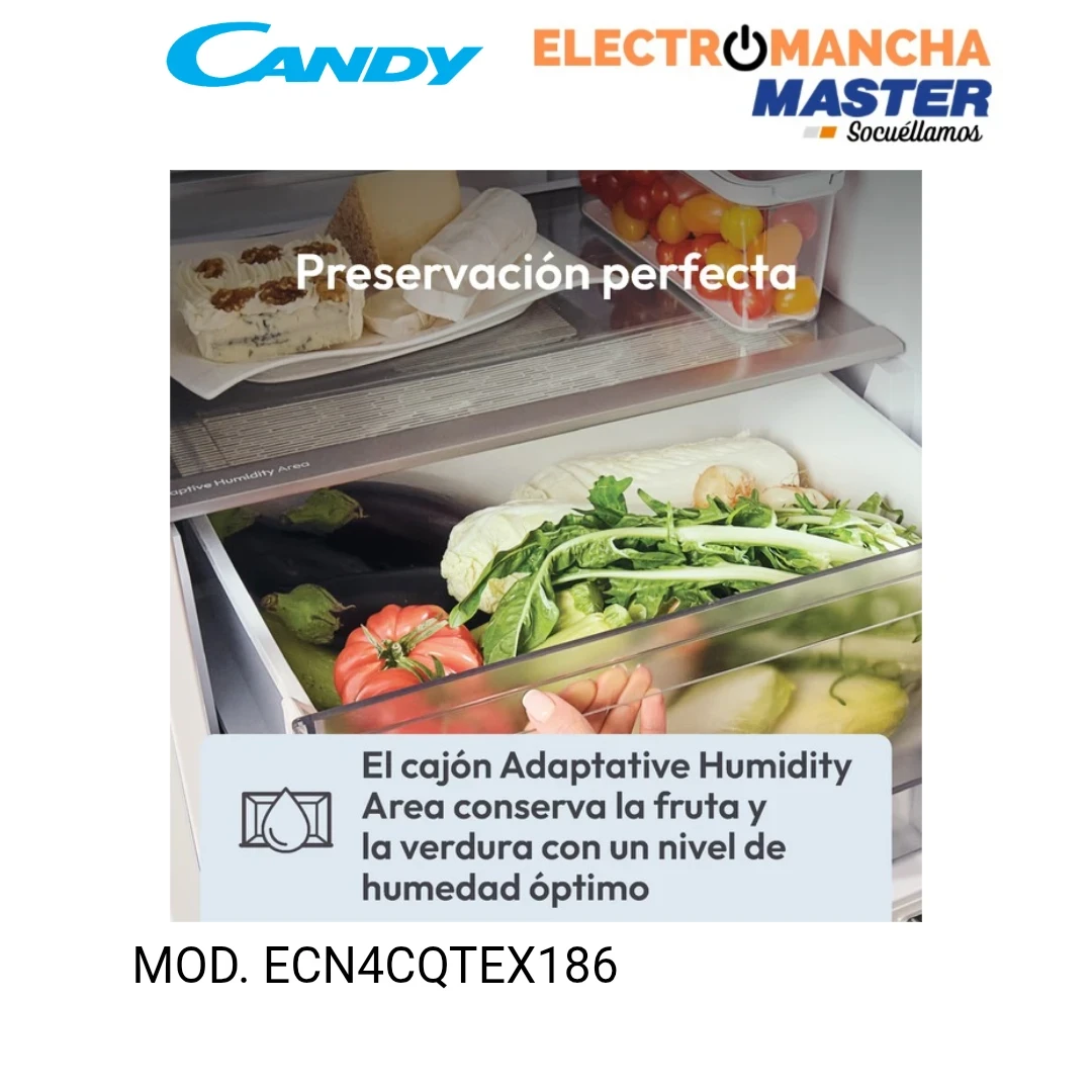 FRIGO COMBI CANDY ECN4CQTEX186 INOX NF E 8