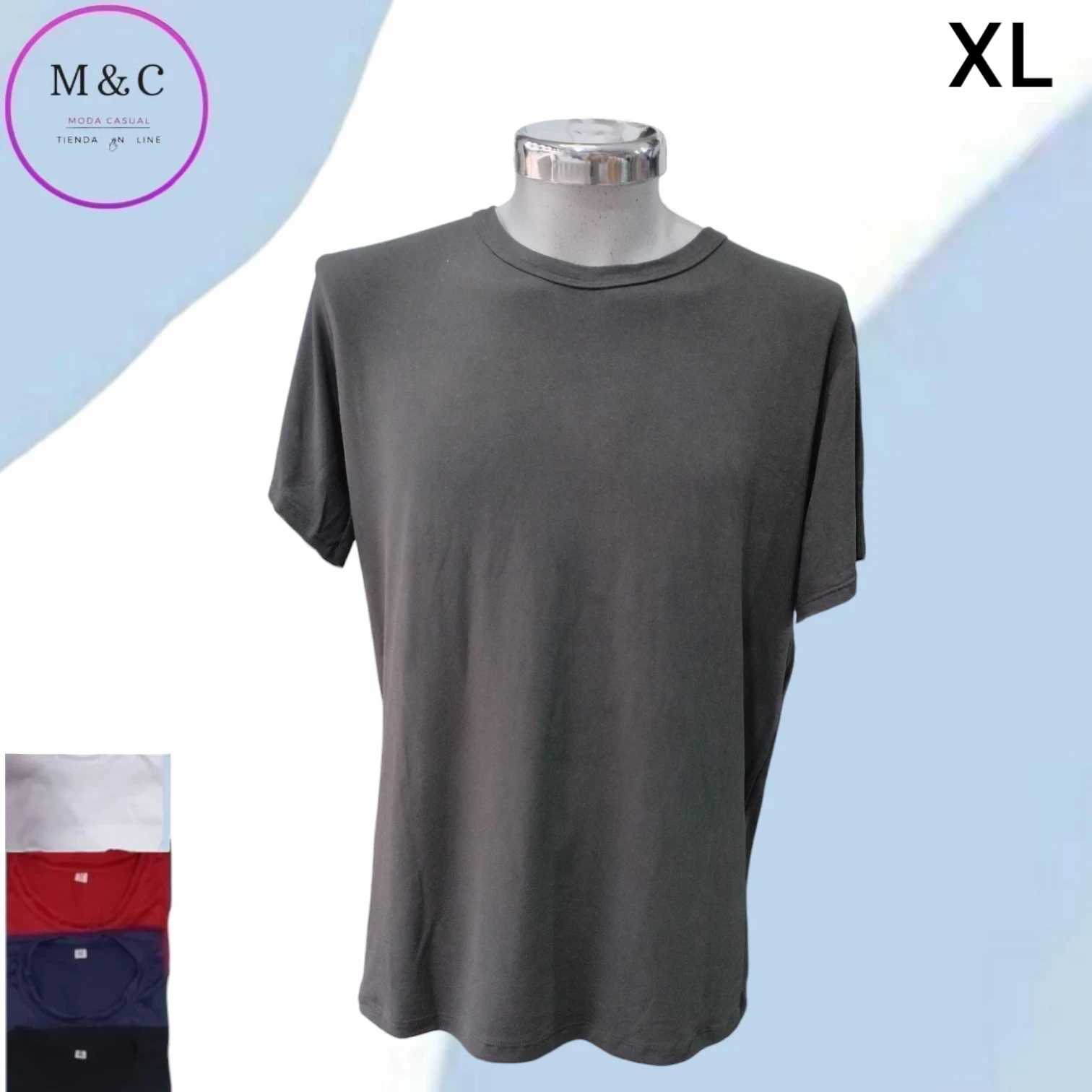 Playera lisa XL colores manga corta