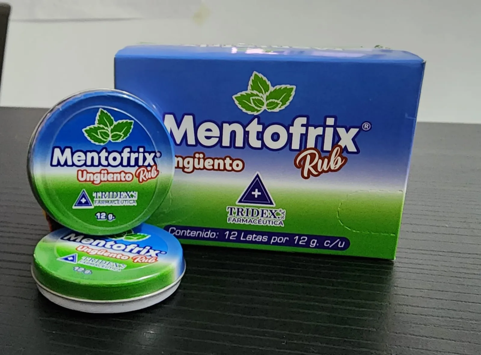 MENTOFRIX UNGUENTO RUB CJA X 12 LATA X 12 GR TRIDEX