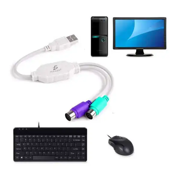 Usb Macho PS/2 Hembra Adaptador Convertidor  2