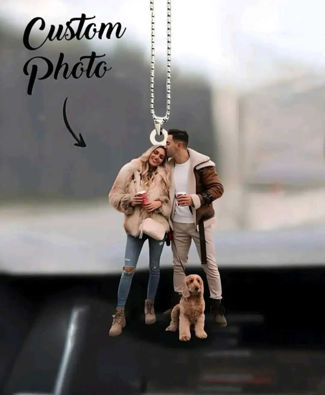 Adorno personalizado para el coche con foto familiar, adorno colgante personalizado para el coche, adorno personalizado para el coche para el Día de San Valentín, regalo para el esposo, amuleto personalizado para el coche, decoración para el coche, decoraciones personalizadas para mascotas en el coche, regalos para cumpleaños, graduación, multifuncional, ornamental, reutilizable, exquisito, elegante, de alta calidad, colorido, moderno, personalizado, único, renovación del hogar, decoraciones murales personalizadas, renovación del hogar, ambiente acogedor, decoración de otoño