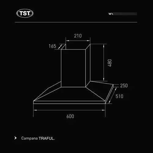 Campana TST Traful de Pared Inox. 4