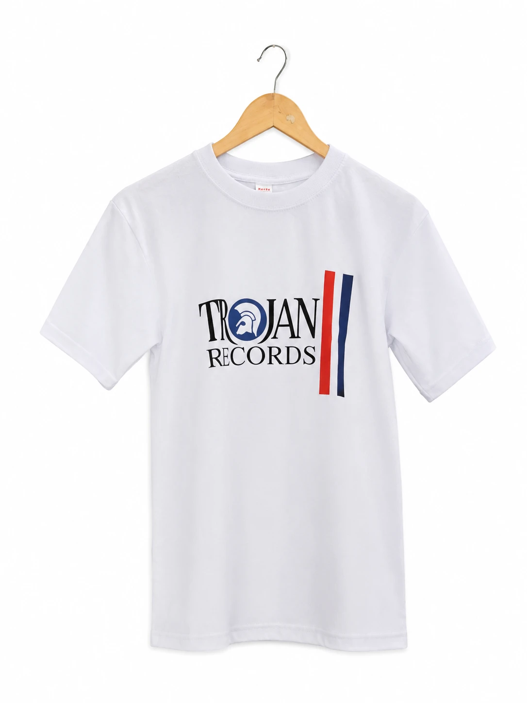 Camiseta blanca estampado Trojan 