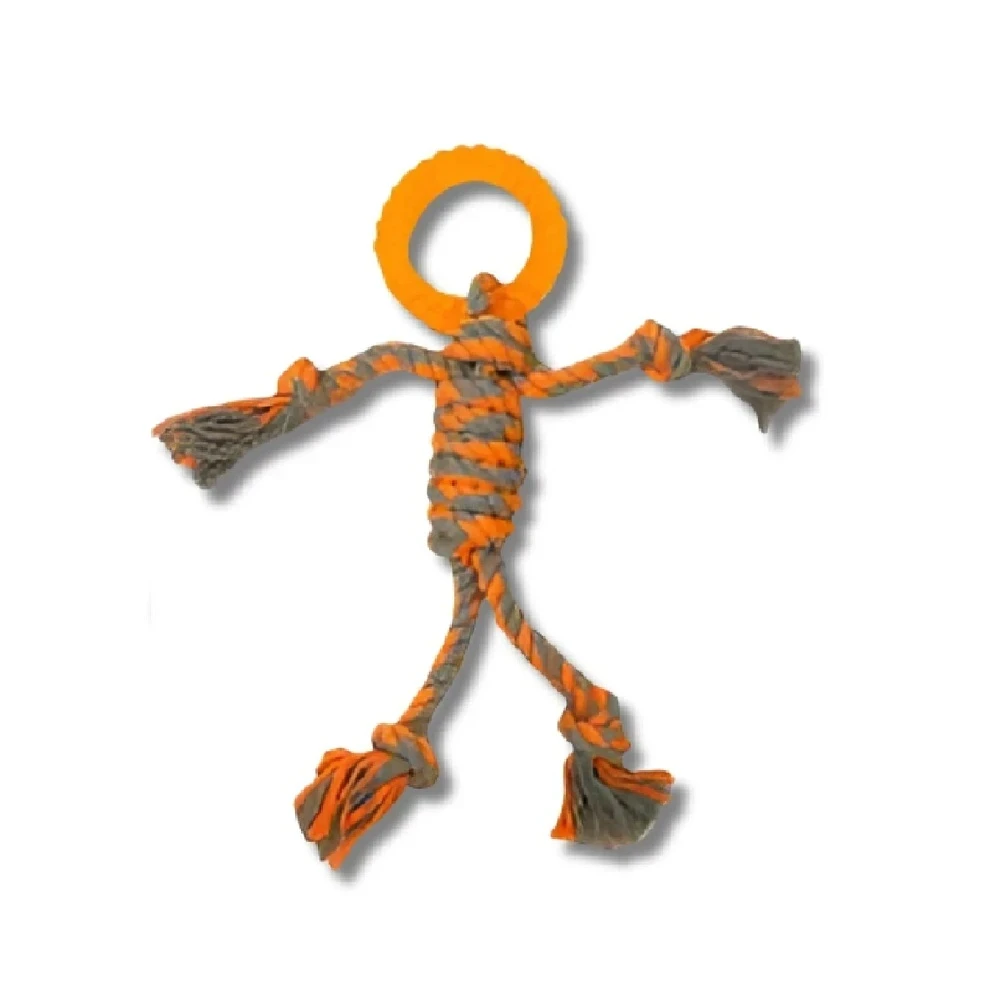 Juguete muñeco de soga con mordedor