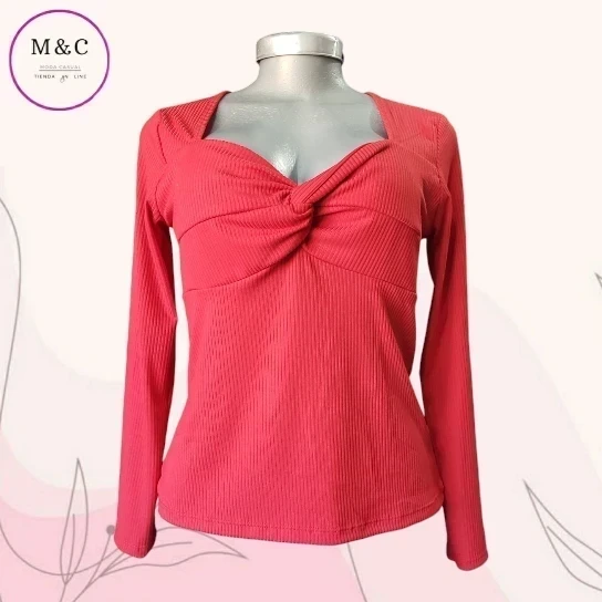 Blusa rib unitalla 