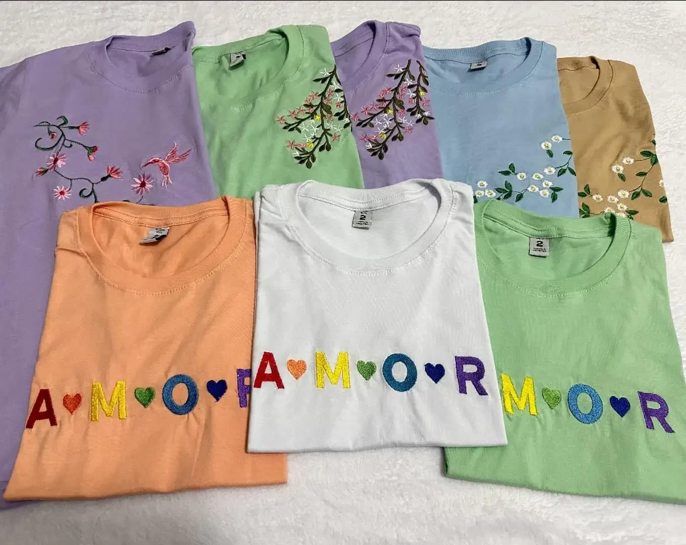 REMERAS BORDADOS TALLES ESPECIALES 