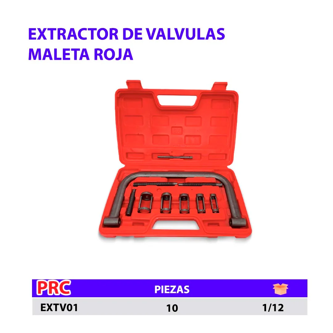 EXTRACTOR DE VALVULAS MALETA ROJA 