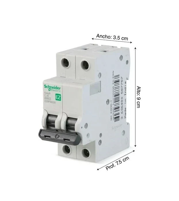 Interruptor 2x16A Termomagnético Easy 9 MCB Schneider Electric Original