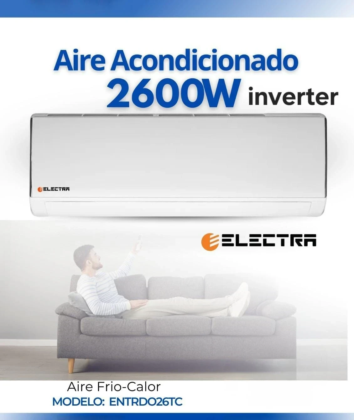 AIRE AC.  ELECTRA 2600W INVERTER FRIO/CALOR 