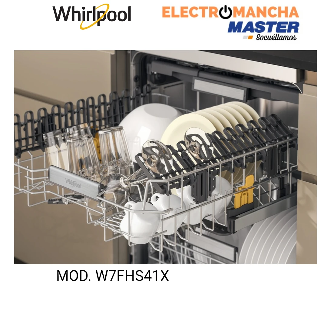 LAVAVAJILLAS WHIRLPOOL W7FHS41X INOX 3 BANDEJA CLASE C  6