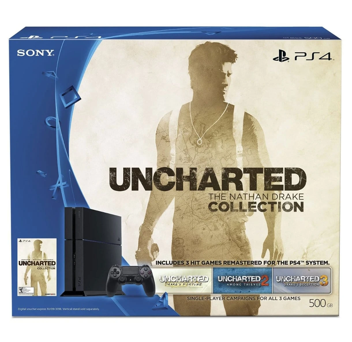 PLAYSTATION 4 500GB + UNCHARTED COLECTION 