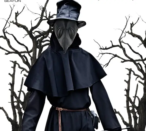 Máscara de peste medieval para Halloween. Piel sintética  3