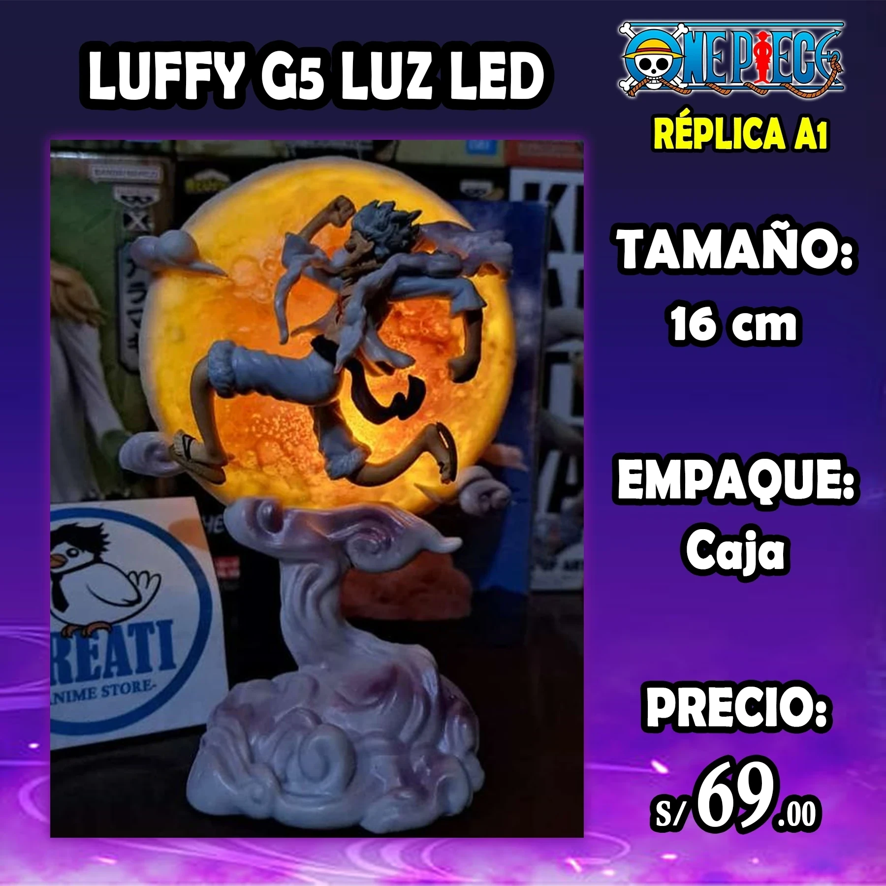 Luffy Gear 5 Luces Led