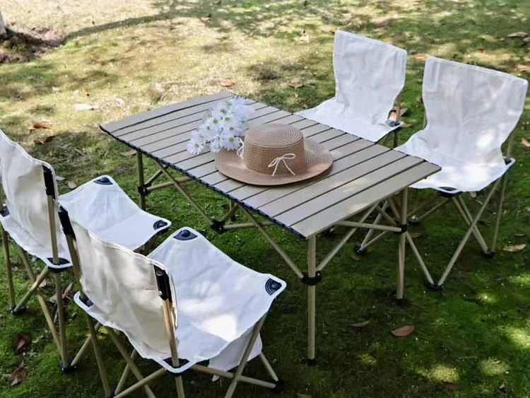 JUEGO DE MESA PLEGABLE CON 4 SILLAS CAMPING 
