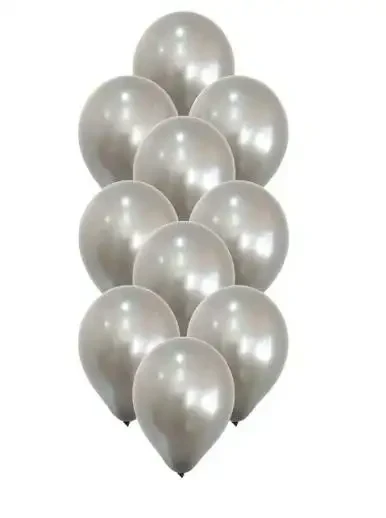 GLOBO DE LATEX PLATEADO X25